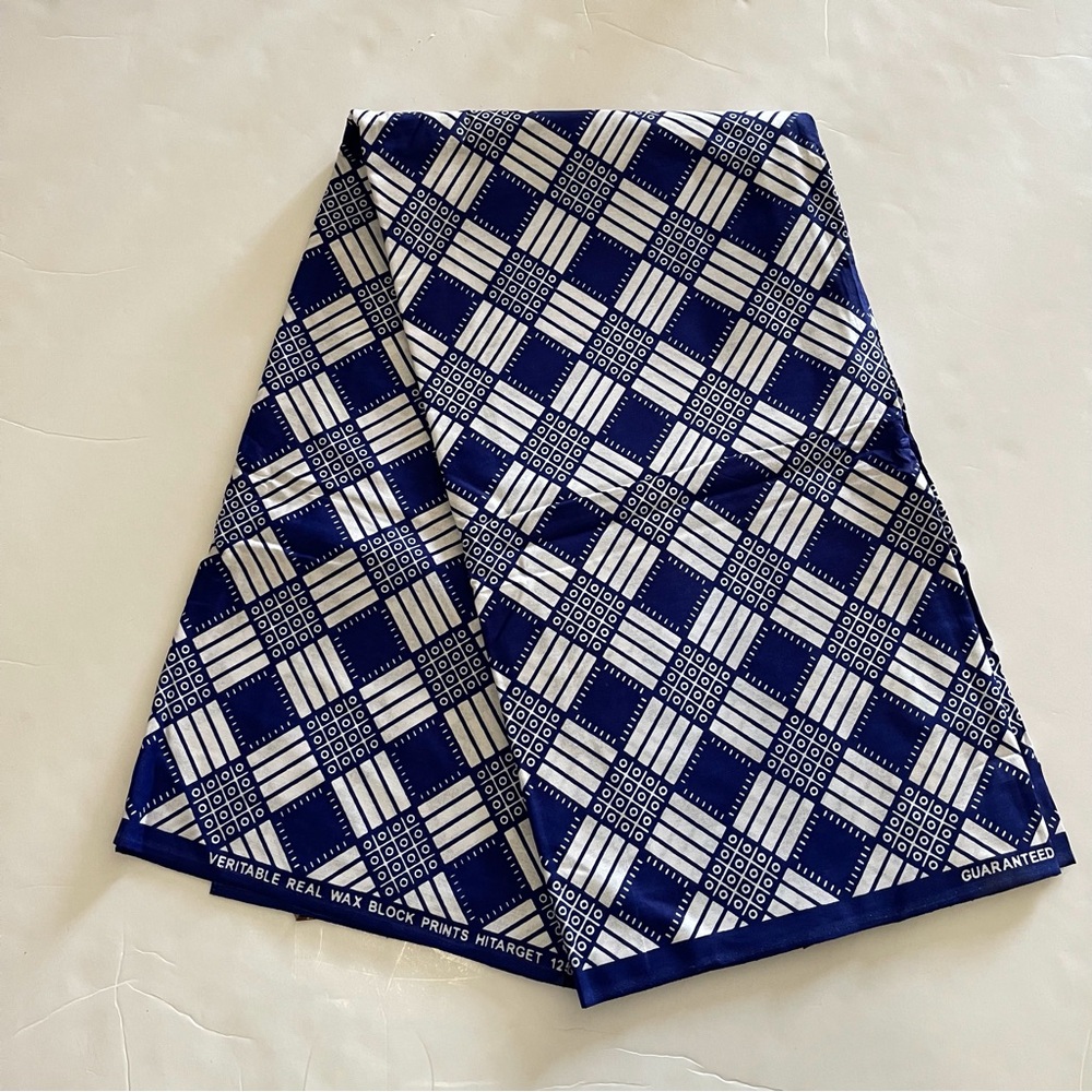 Blue Multicolor African Print Ankara Mixed Print Cotton Fabric